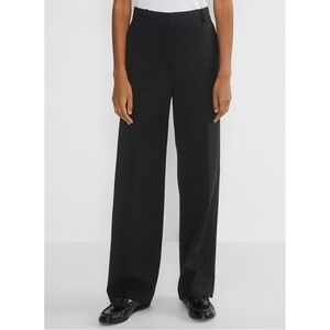 Aritzia Babaton Agency High-Waisted Straight Leg Trouser Pant City Wool in Black